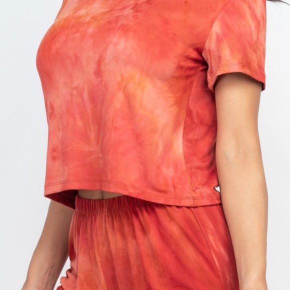 Tie dye printed top and jogger pant set - Picture 4 of 5
